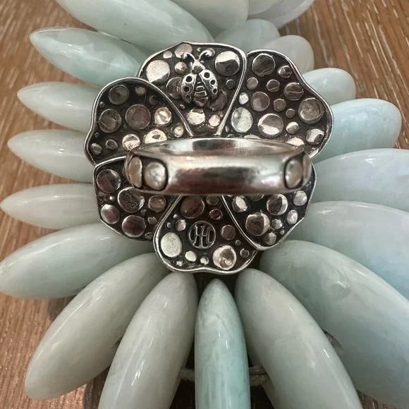 John Hardy Sterling Silver Flower Ring - Picture 3 of 4